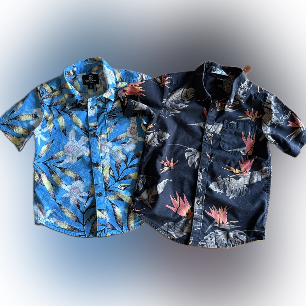 Volcom boys floral Button-Up Shirts (Pair)